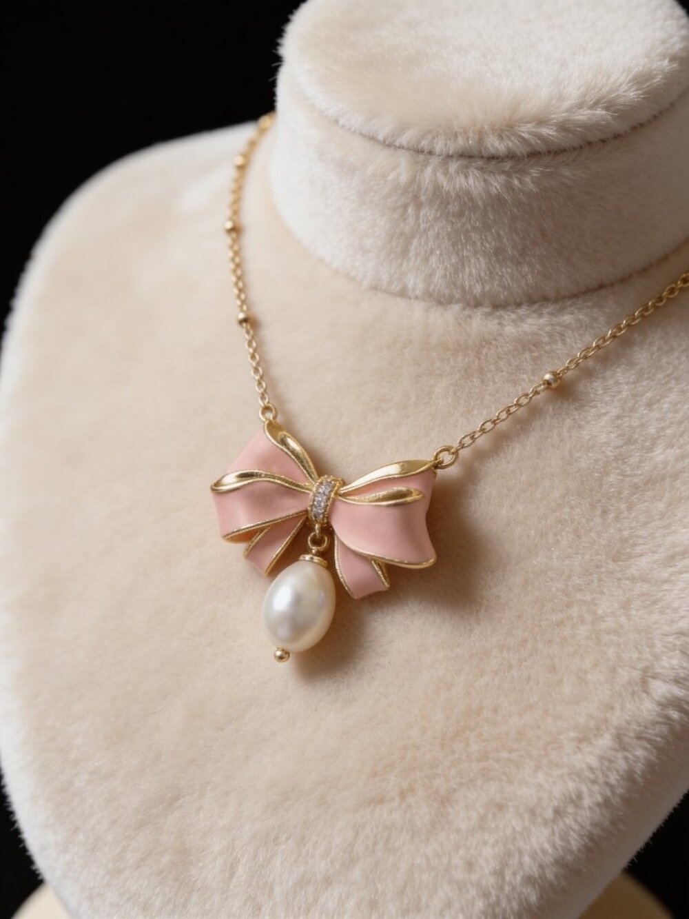 Kendra Scott x LoveShackFancy Pearl Bow Necklace